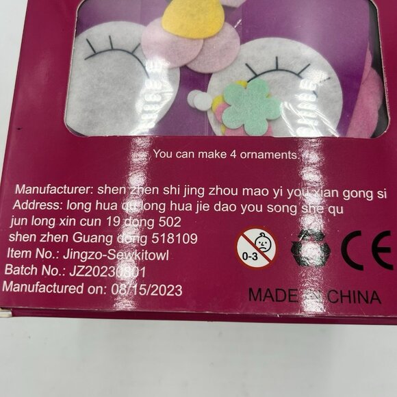 Innocheer Felt Owl Ornaments Sewing Kit Age 6+ Set NEW - Picture 9 of 9